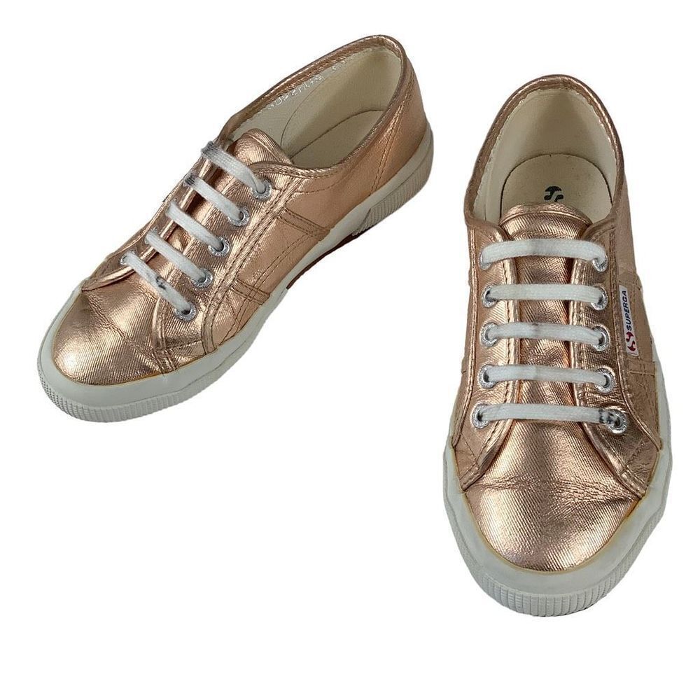 Superga Rose Gold Metallic Sneakers - Picture 2 of 7